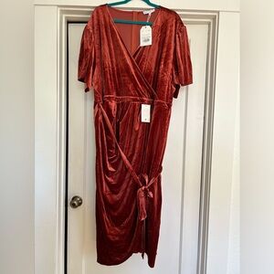 Rust Velvet Dress